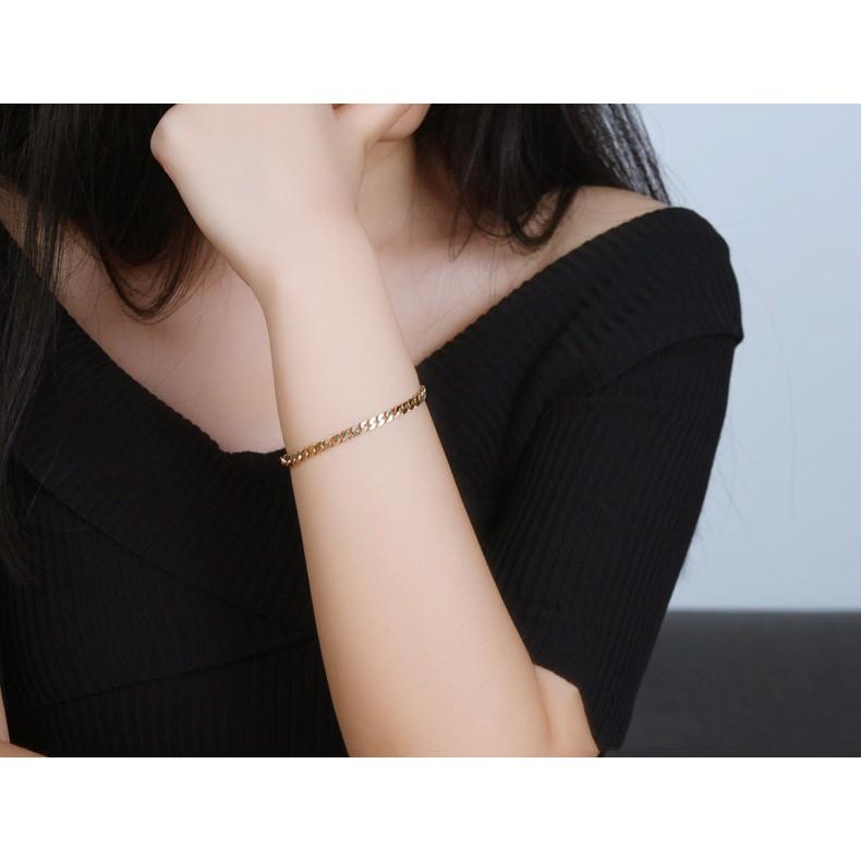 【台北奧斯珠寶】14k金手鍊 光面坦克鏈手鐲鏈 寬度長度定制 黃金珠寶首飾-細節圖3