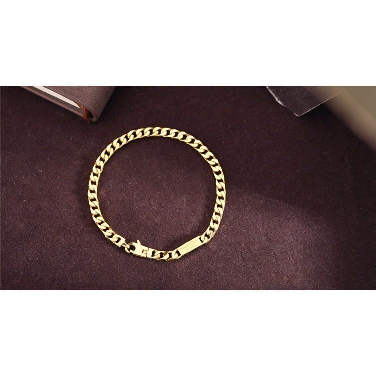 【台北奧斯珠寶】14k金手鍊 光面坦克鏈手鐲鏈 寬度長度定制 黃金珠寶首飾-細節圖5