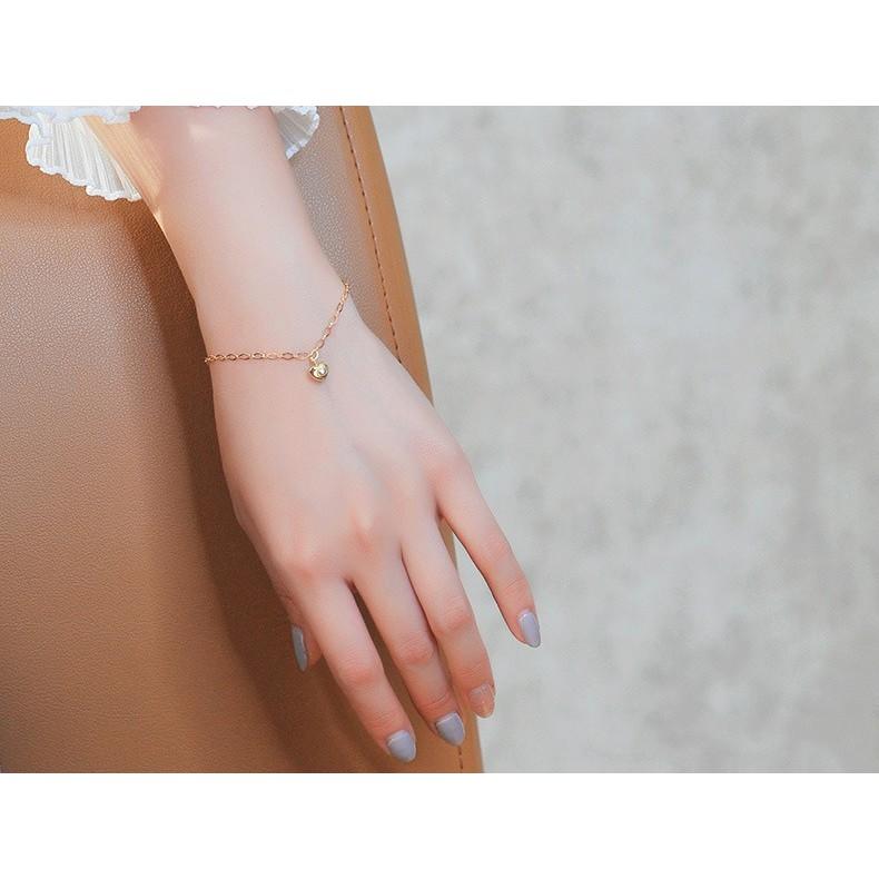 【台北奧斯珠寶】14k金手鍊女款 素金愛心桃心形 黃金珠寶首飾-細節圖5