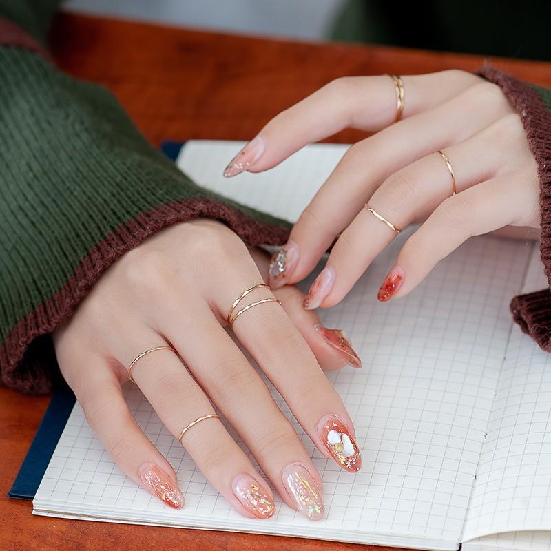 【台北奧斯珠寶】14K金戒指女款 疊戴指環細尾戒 黃金珠寶首飾-細節圖3