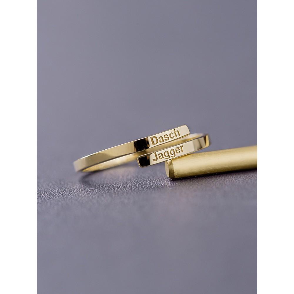 【台北奧斯珠寶】14k金細戒指ins風可定制禮物開口指環可調節-細節圖3