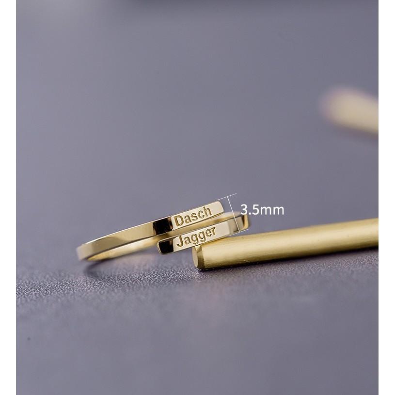 【台北奧斯珠寶】14k金細戒指ins風可定制禮物開口指環可調節-細節圖7