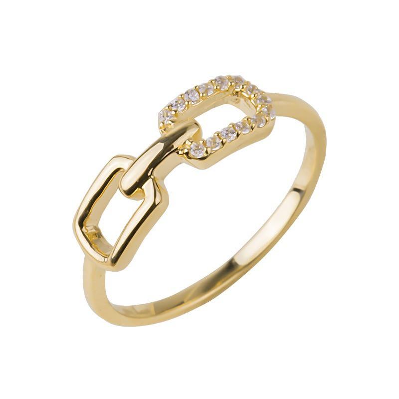 【台北奧斯珠寶】14k金戒指女款 方塊食指戒指環 黃金珠寶首飾-細節圖4