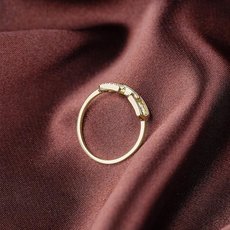 【台北奧斯珠寶】14k金戒指女款 方塊食指戒指環 黃金珠寶首飾-細節圖7