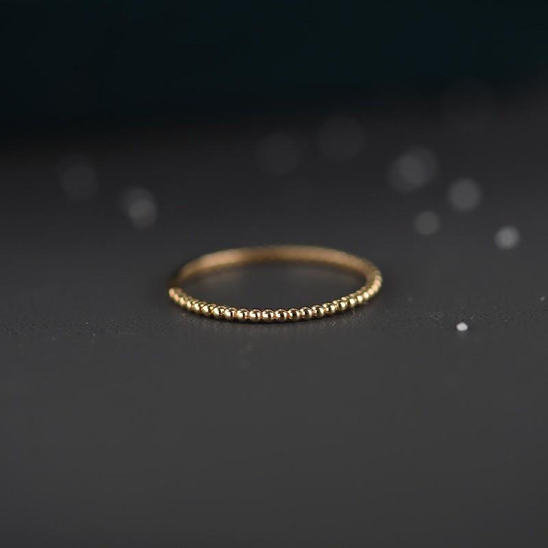 【台北奧斯珠寶】14K金戒指女款 螺纹细尾戒指环 黄金珠宝首饰-細節圖2