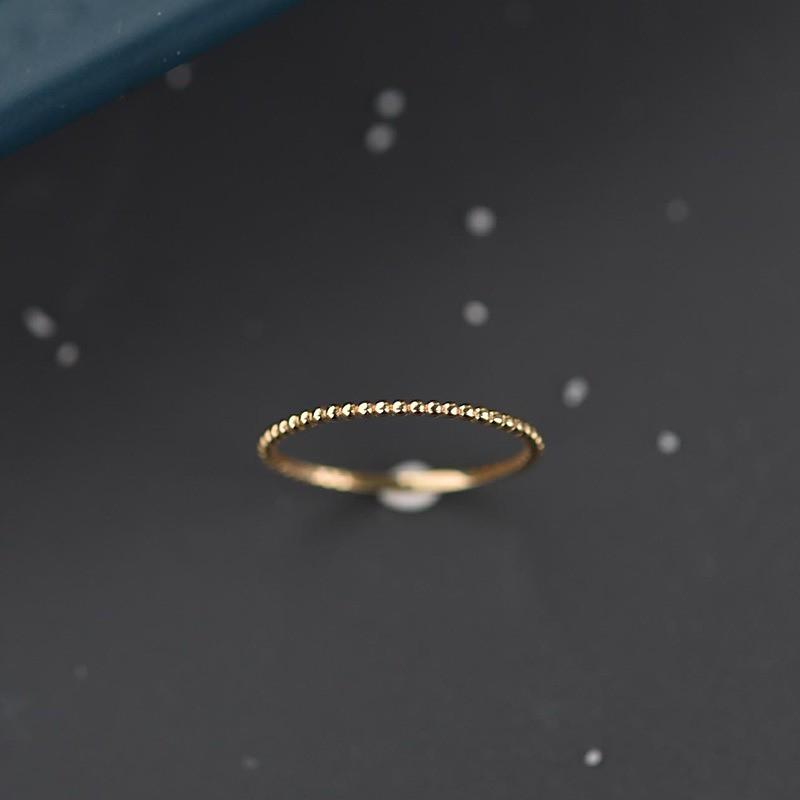【台北奧斯珠寶】14K金戒指女款 螺纹细尾戒指环 黄金珠宝首饰-細節圖6