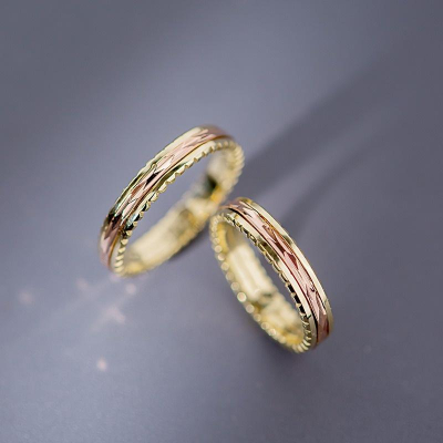 【台北奧斯珠寶】14k金戒指 情侶對戒刻面指環女戒 黃金珠寶首飾