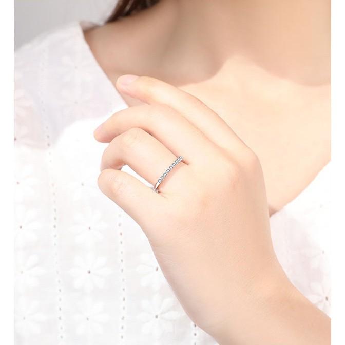 莫桑石 莫桑鑽 10顆鑽女鑽戒 台北門市 客製化訂製白金 (鑽戒 求婚戒指 鑽石戒指 對戒 鑽石 戒指女)-細節圖7