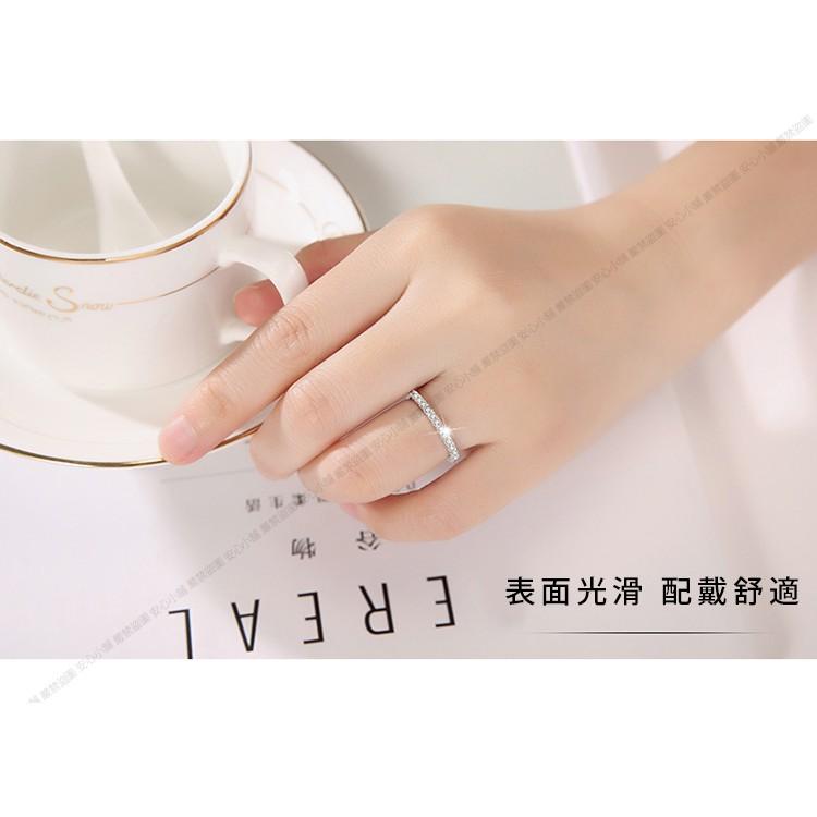 莫桑石 莫桑鑽 半圈排女鑽戒 台北門市 客製化訂製白金 (鑽戒 求婚戒指 鑽石戒指 對戒 鑽石 戒指女)-細節圖6