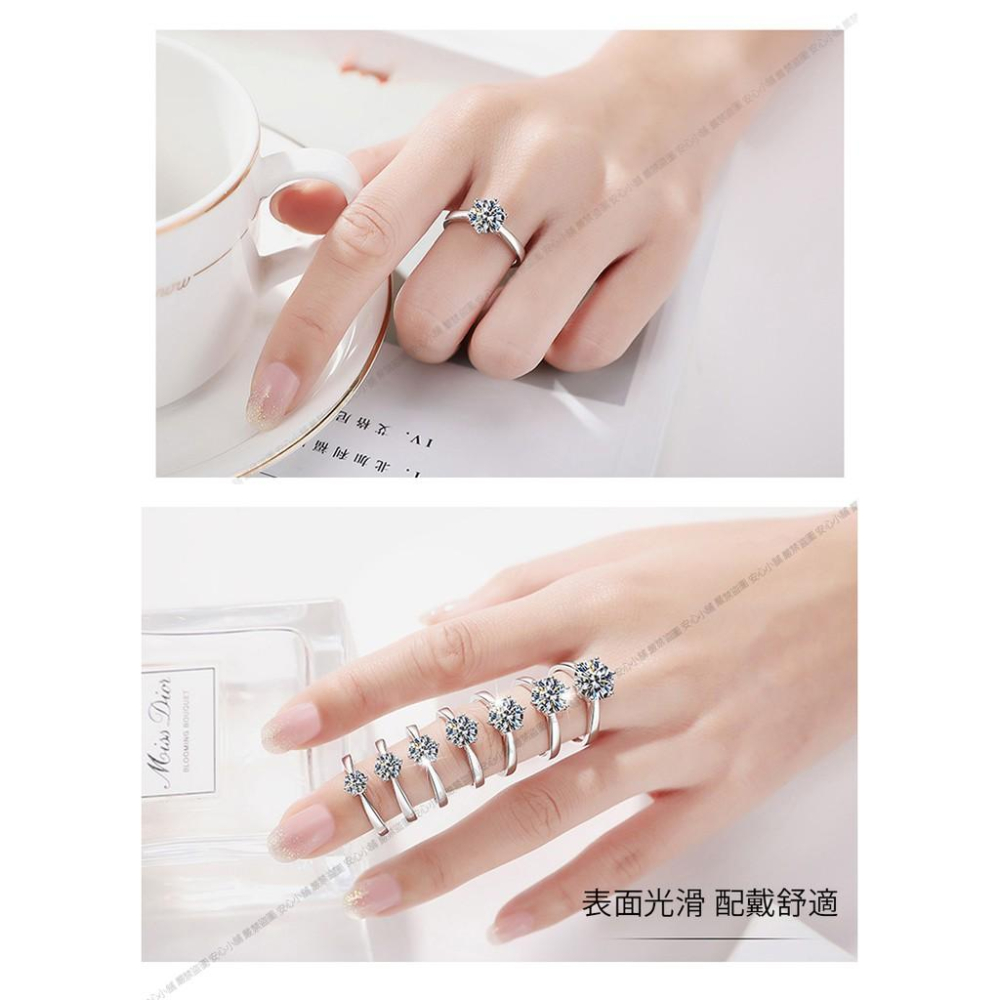 莫桑石 莫桑鑽 0.4-3ct經典六爪女鑽戒 台北門市 客製化訂製白金 (鑽戒 求婚戒指 鑽石戒指 對戒 鑽石 戒指女)-細節圖6