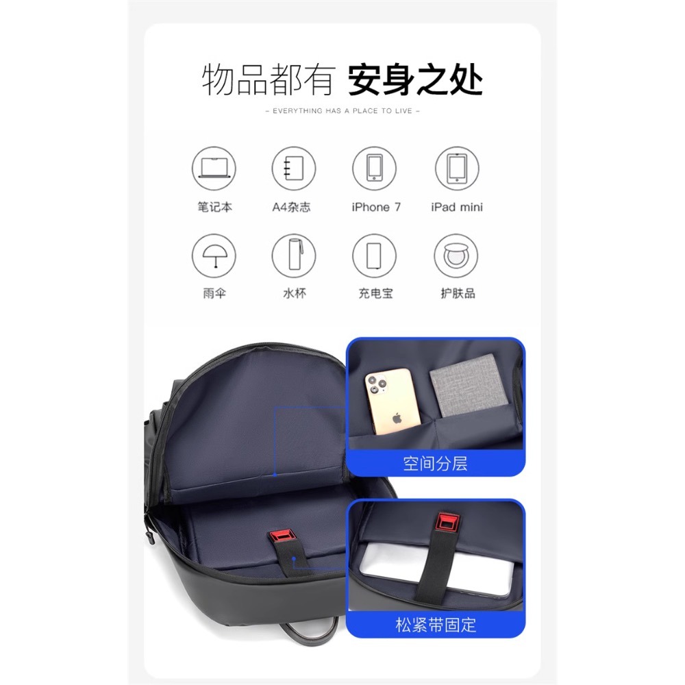 皮革背包 雙肩包 時尚簡約 商務 輕奢 電腦包 適用14寸 15寸 16寸電腦雙肩包 防震背包 現貨不用等-細節圖5