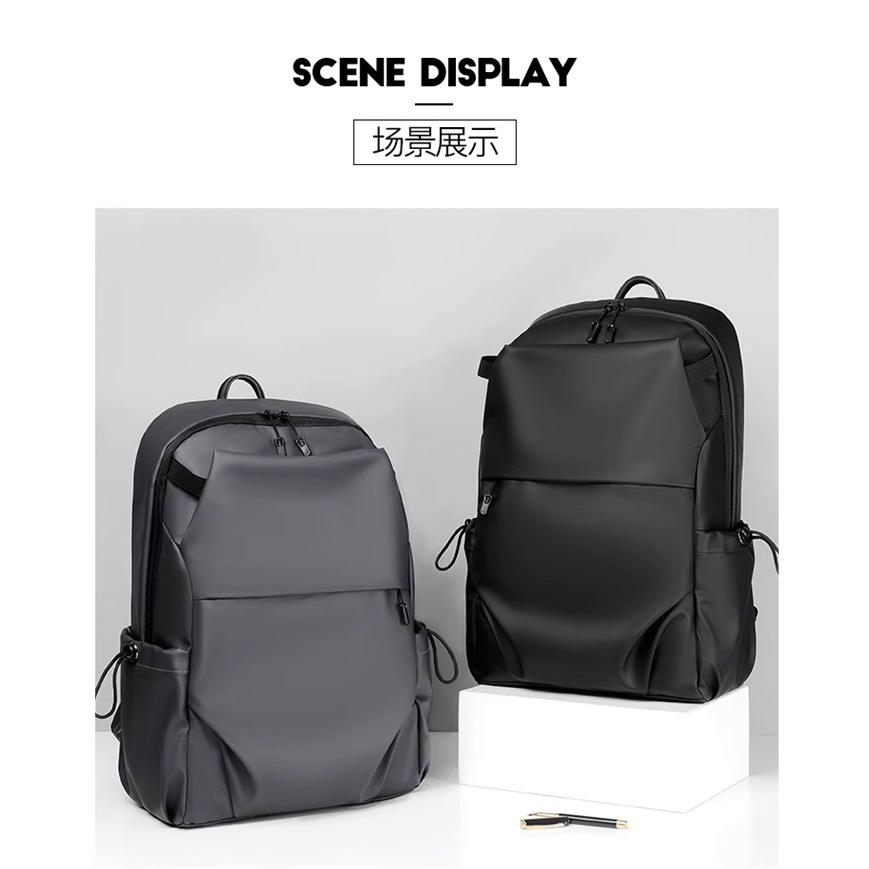 皮革背包 雙肩包 時尚簡約 商務 輕奢 電腦包 適用14寸 15寸 16寸電腦雙肩包 防震背包 現貨不用等-細節圖9