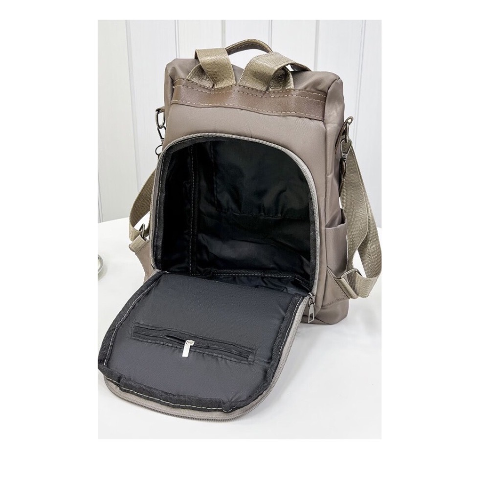 百搭時尚春夏新款 網紅時尚簡約百搭大容量防盜旅行雙肩包 女士休閒尼龍牛津布防潑水背包 送禮 交換禮物 現貨 不用等-細節圖3