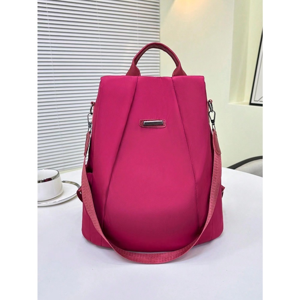 百搭時尚春夏新款 網紅時尚簡約百搭大容量防盜旅行雙肩包 女士休閒尼龍牛津布防潑水背包 送禮 交換禮物 現貨 不用等-細節圖10