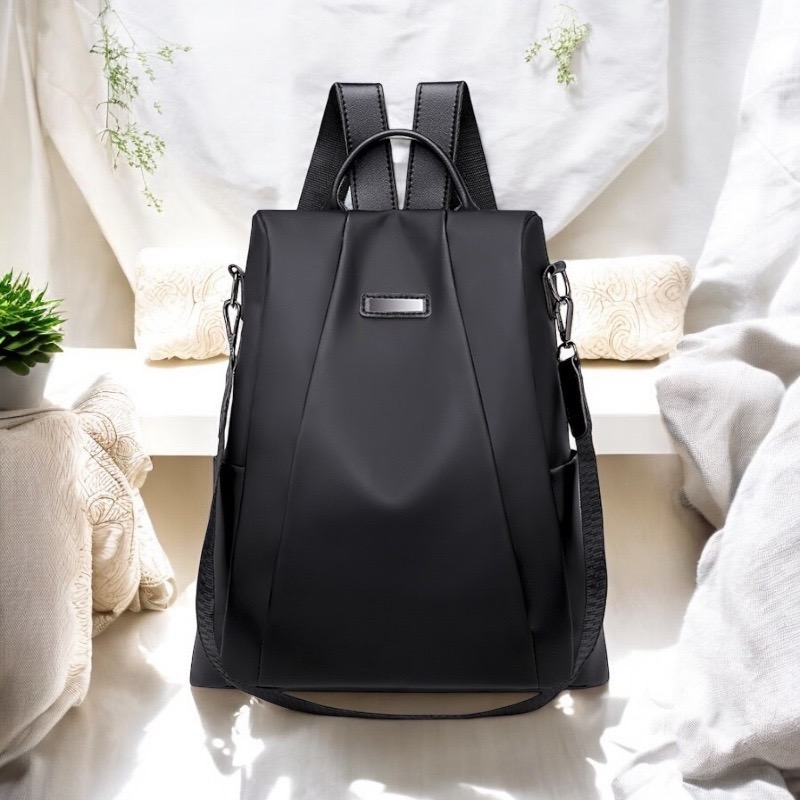 百搭時尚春夏新款 網紅時尚簡約百搭大容量防盜旅行雙肩包 女士休閒尼龍牛津布防潑水背包 送禮 交換禮物 現貨 不用等-規格圖10