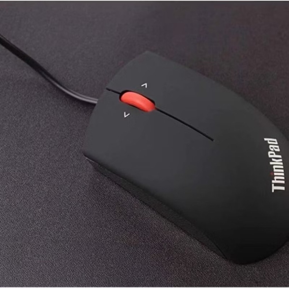 ThinkPad USB有線光學滑鼠（非靜音）  小紅點款 通用辦公家用桌上型筆電適用-細節圖5