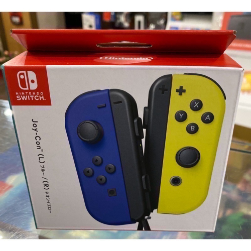 台灣公司貨 NS Switch 手把 Joy-Con 左右手控制器 + LR腕帶 藍/黃手把 藍 黃 手把［遊戲頻道］