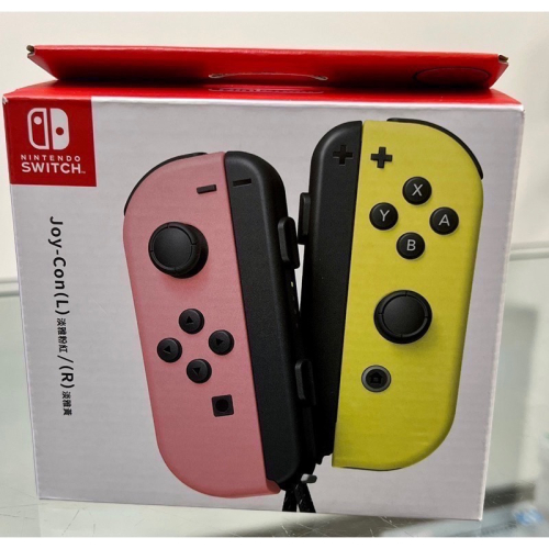 台灣公司貨 Switch 手把 Joy-Con 左右手控制器 + LR腕帶 粉紅 粉黃 手把 粉 黃 手把【遊戲頻道】