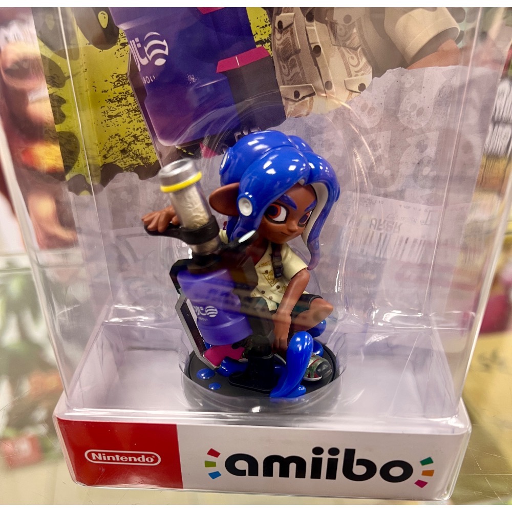 （不含遊戲）switch Amiibo 斯普拉遁 3 octoling 藍色 章魚圈 全新品［士林遊戲頻道］-細節圖2