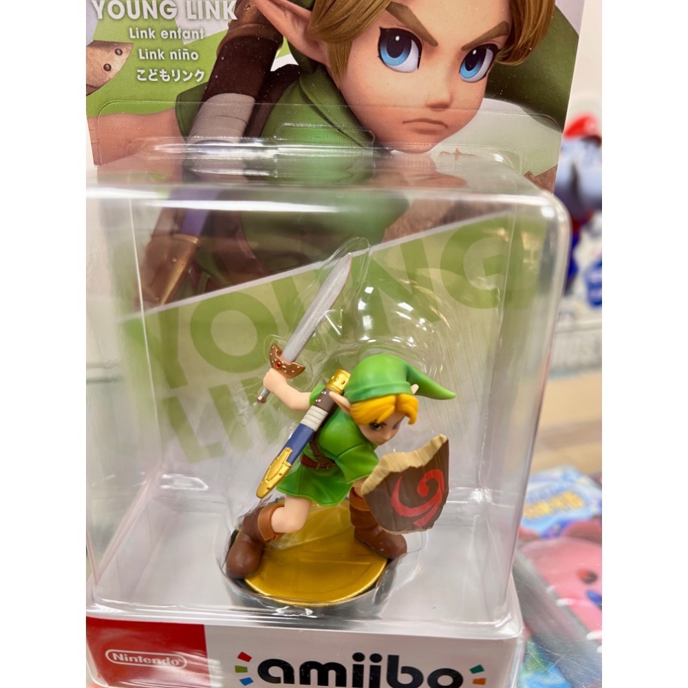 (不含遊戲）任天堂 AMIIBO SWITCH 任天堂明星大亂鬥 薩爾達傳說 少年林克 YOUNG LINK 全新品-細節圖2