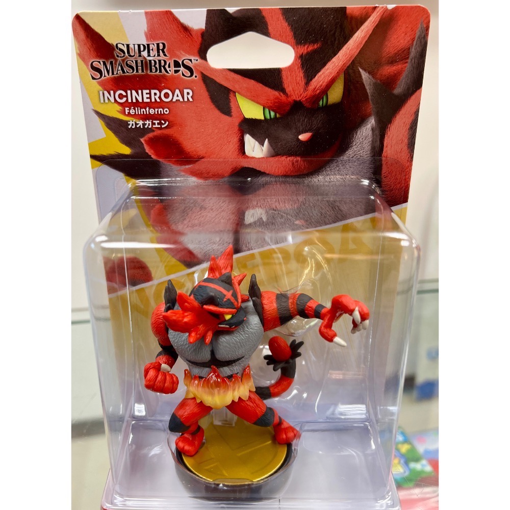 AMIIBO SWITCH 任天堂明星大亂鬥 熾焰咆哮虎 INCINEROAR 全新品［士林遊戲頻道］-細節圖2