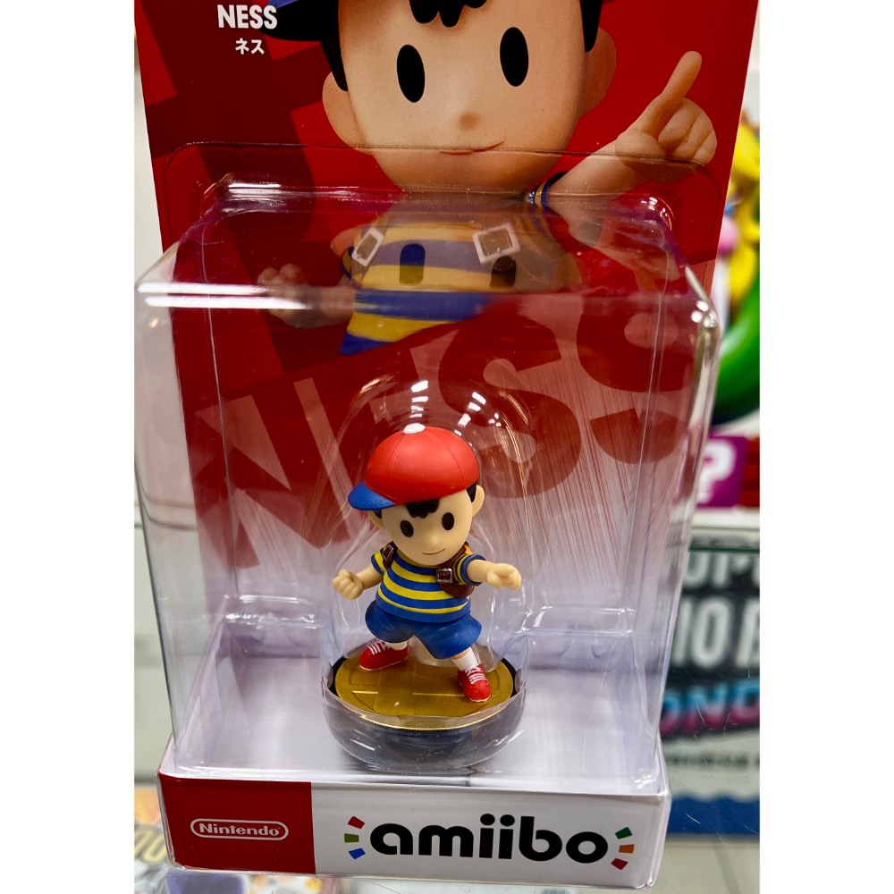 (不含遊戲） AMIIBO SWITCH 任天堂明星大亂鬥 地球冒險2 尼斯 NESS 全新品［士林遊戲頻道］-細節圖2