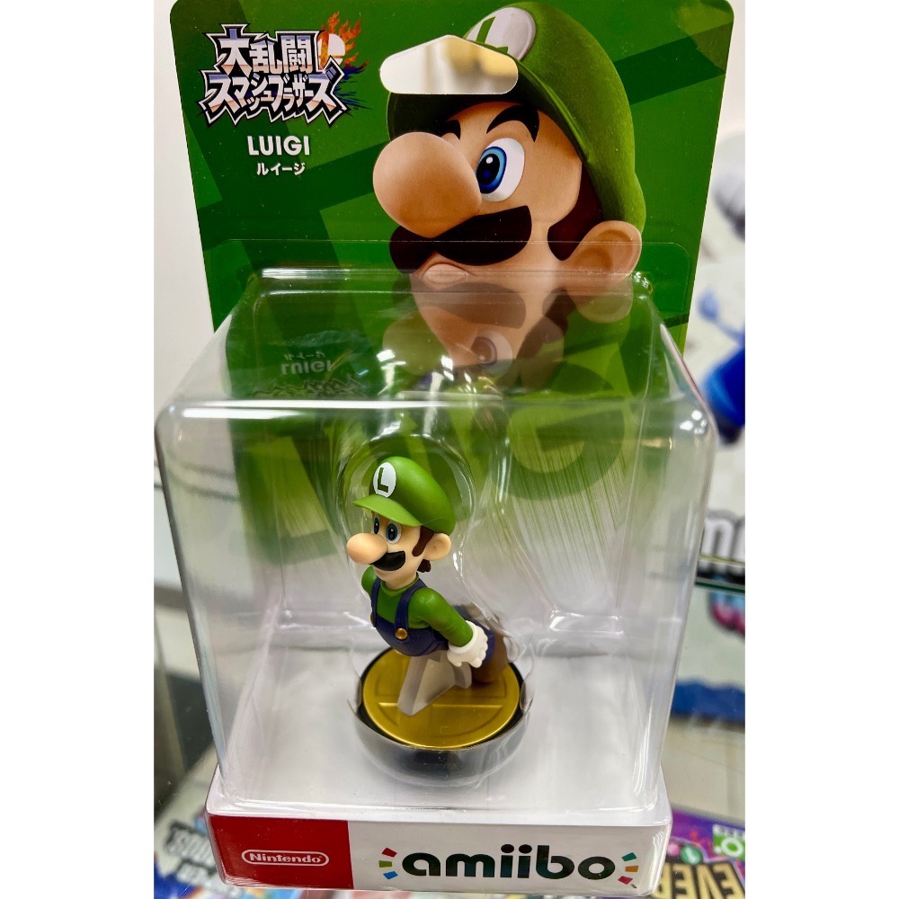 （不含遊戲）AMIIBO SWITCH 任天堂明星大亂鬥 路易吉 LUIGI 全新品 ［士林遊戲頻道］-細節圖2