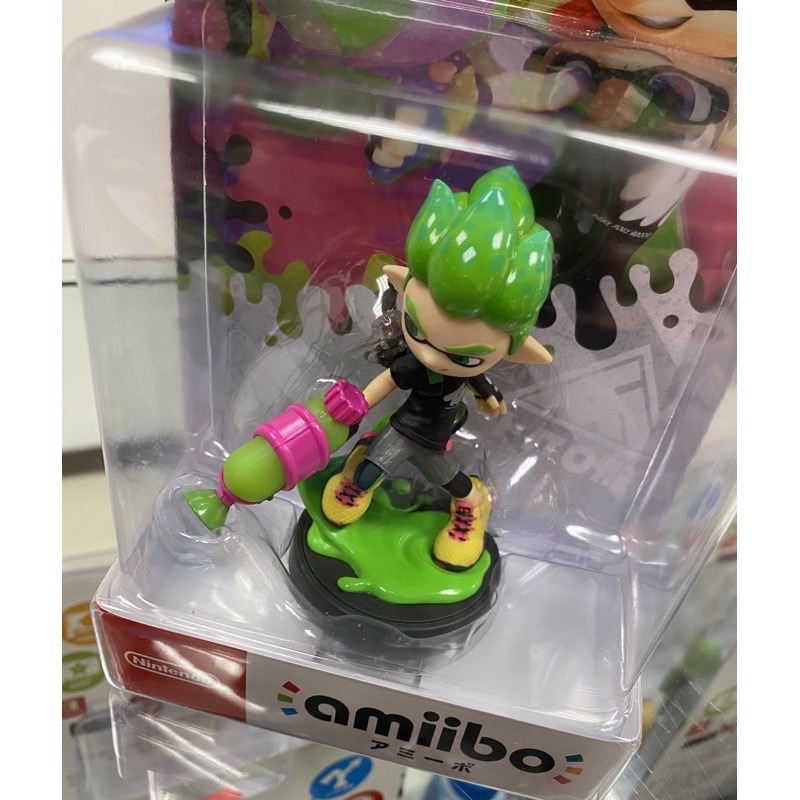 NS switch amiibo 霓虹綠 萊姆綠 男孩 漆彈大作戰 全新品［士林遊戲頻道］-細節圖2