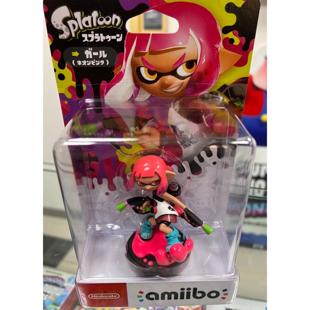 （不含遊戲） 任天堂 Amiibo 漆彈大作戰 粉色女孩 漆彈女孩 烏賊 花枝 魷魚 全新品【士林遊戲頻道】-細節圖2