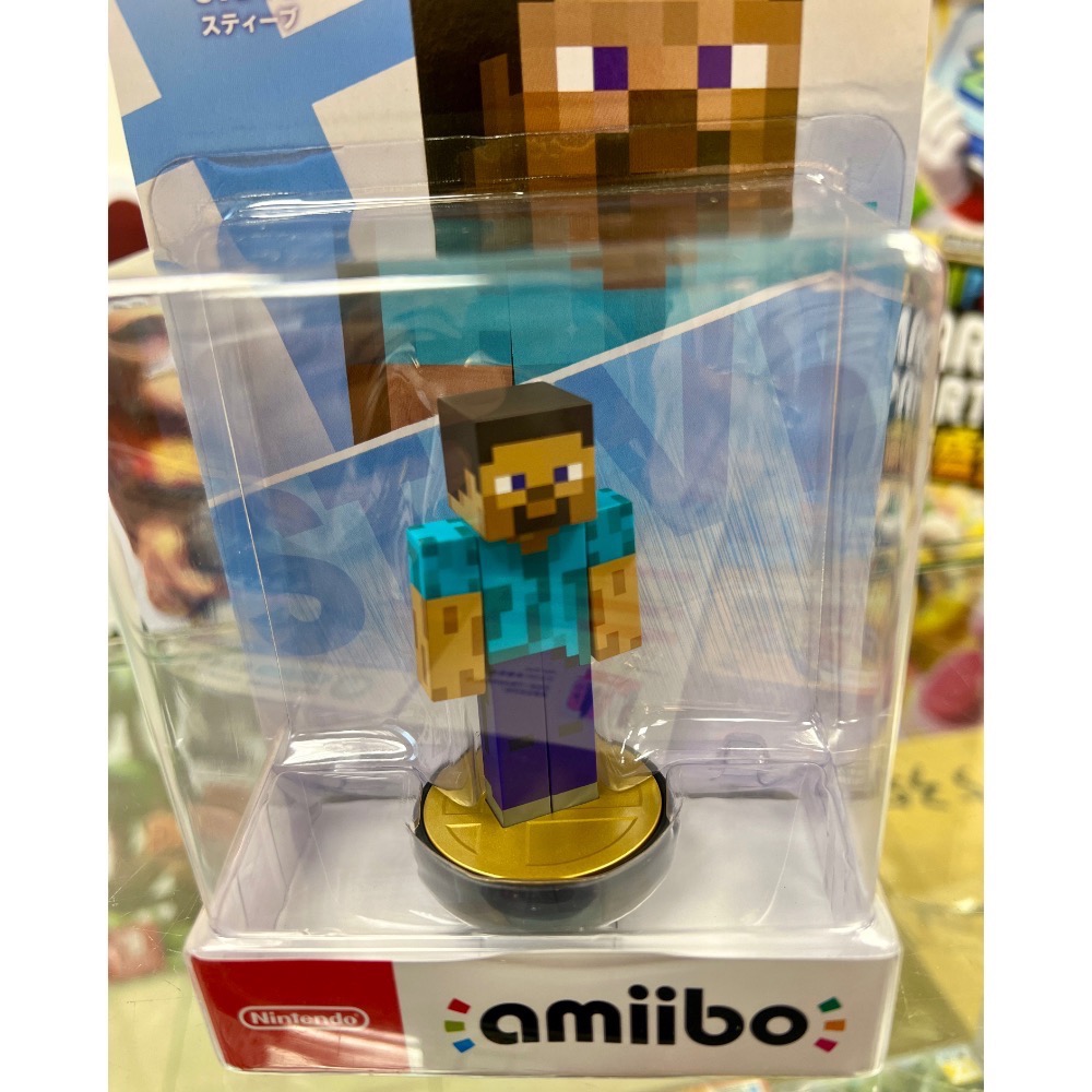 amiibo STEVE 史提夫 當個創世神 我的世界 Minecraft 任天堂明星大亂鬥 全新品［士林遊戲頻道］-細節圖2