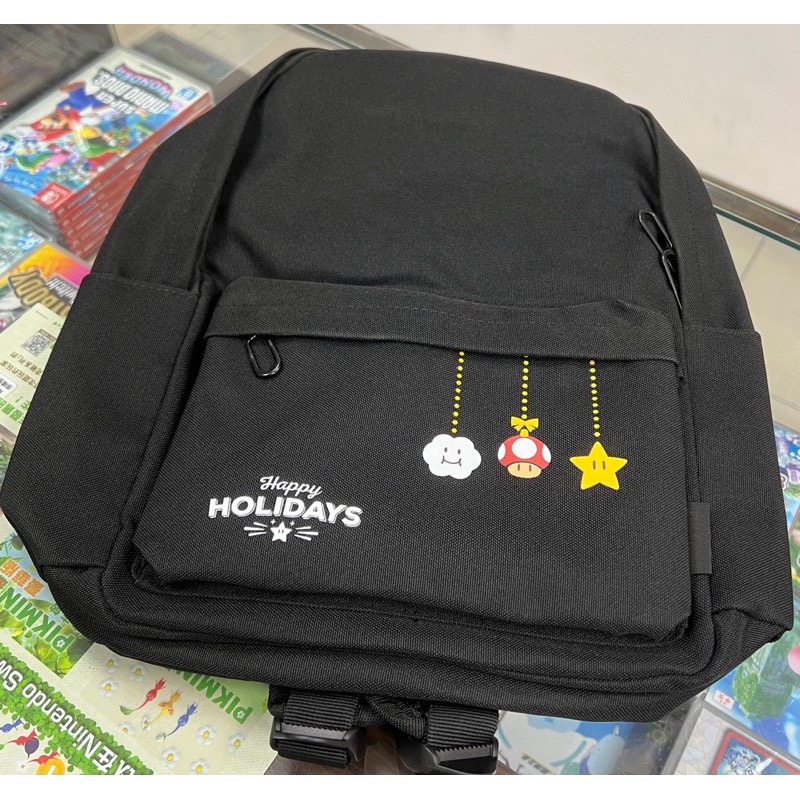 任天堂 原廠週邊 HAPPY HOLIDAYS 後背包 限定後背包 背包 全新品［士林遊戲頻道］-細節圖4