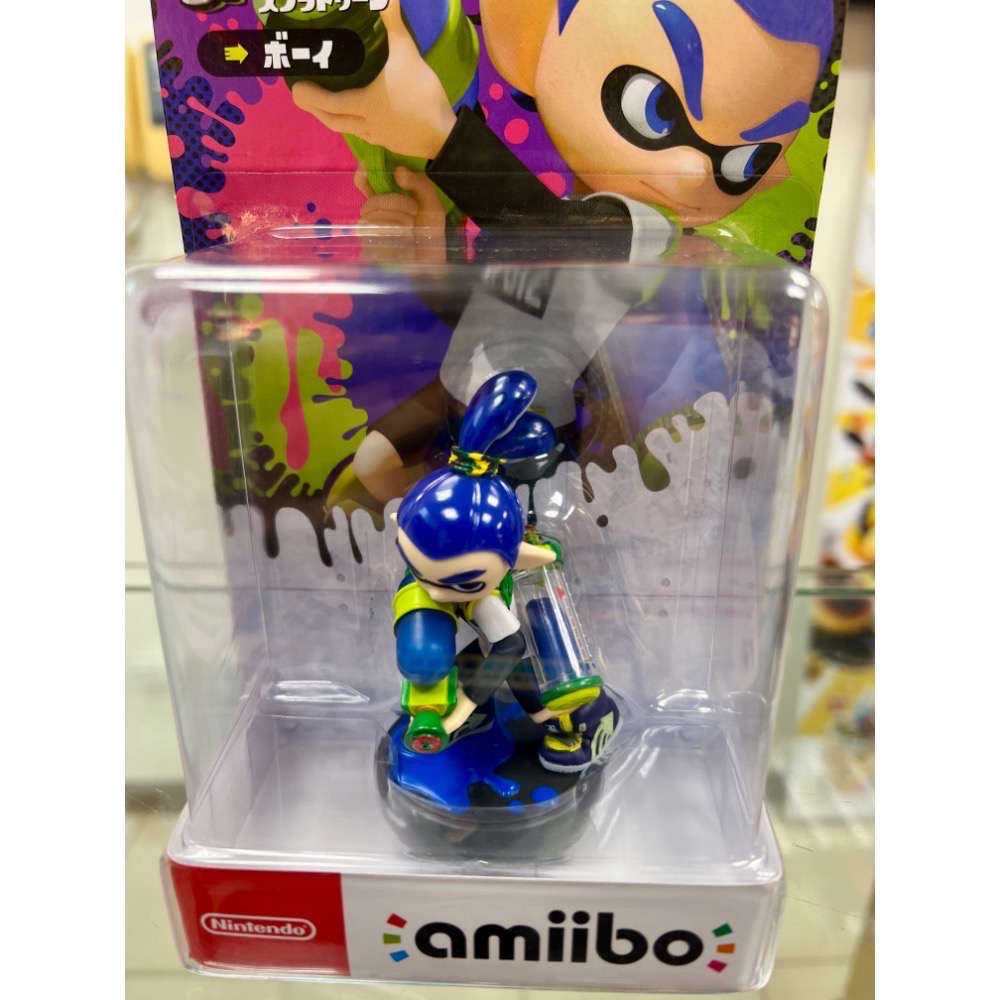 （不含遊戲）ns switch amiibo 藍髮 藍色 男孩 斯普拉遁 漆彈大作戰 全新品［士林遊戲頻道］-細節圖2