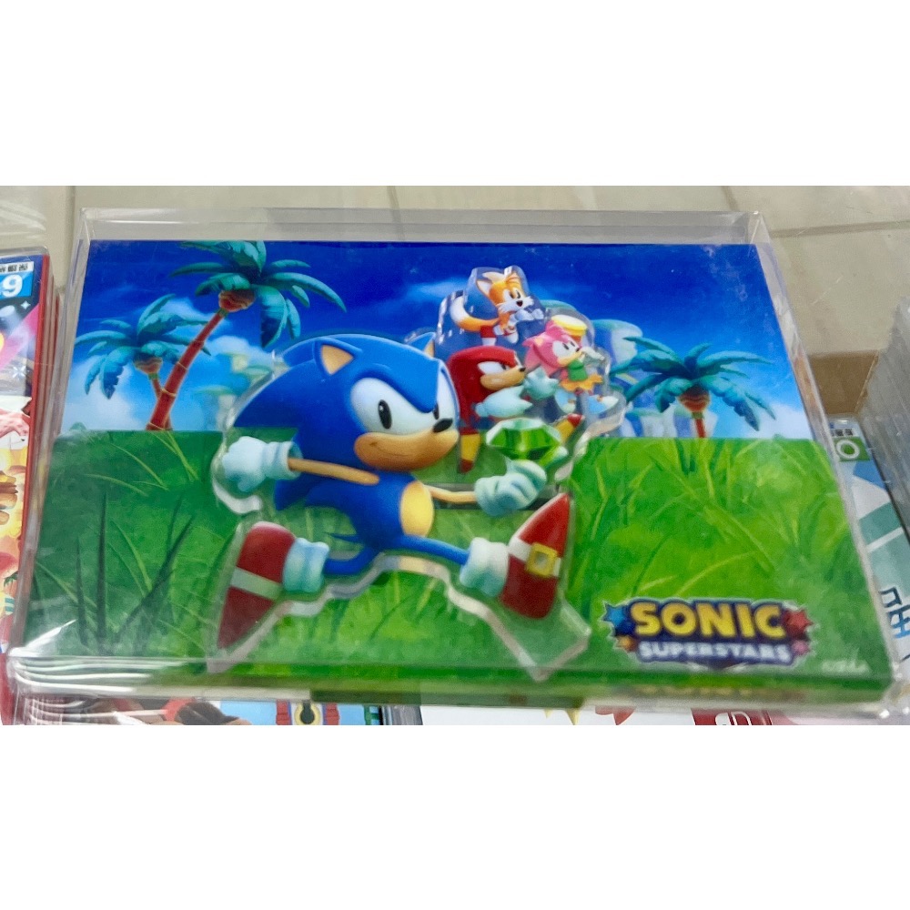 （不含遊戲） switch 索尼克 超級巨星 音速小子 sonic superstars 特典 立架 壓克力立牌 全新品-細節圖3