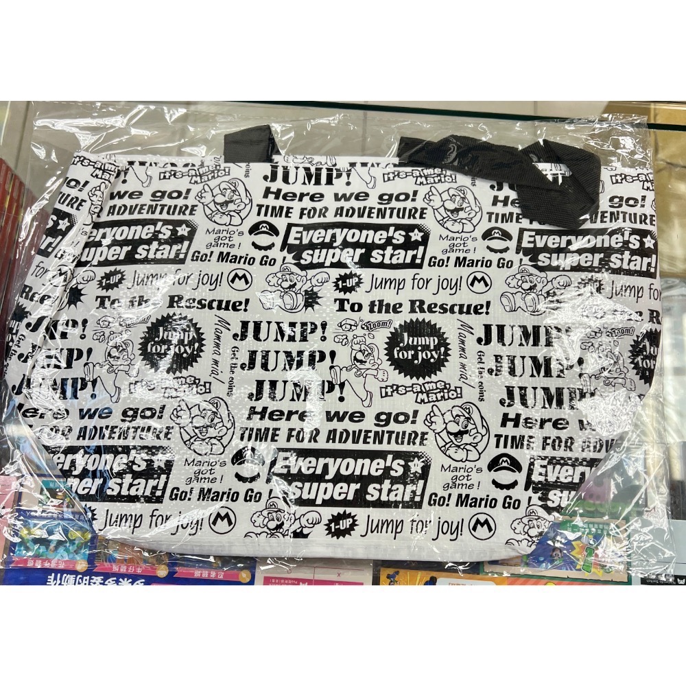 （不含遊戲） switch 特典 瑪利歐單色簡約風提袋 購物袋 提袋 收納袋 防水袋 全新品 ［士林遊戲頻道］-細節圖2