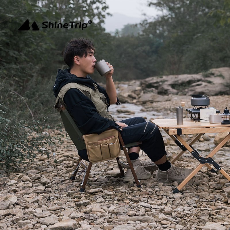 [河馬露露]台灣出貨 克米特椅側邊袋 扶手掛袋 多功能儲物袋 置物收納袋 露營椅側邊袋 戶外置物袋-細節圖3