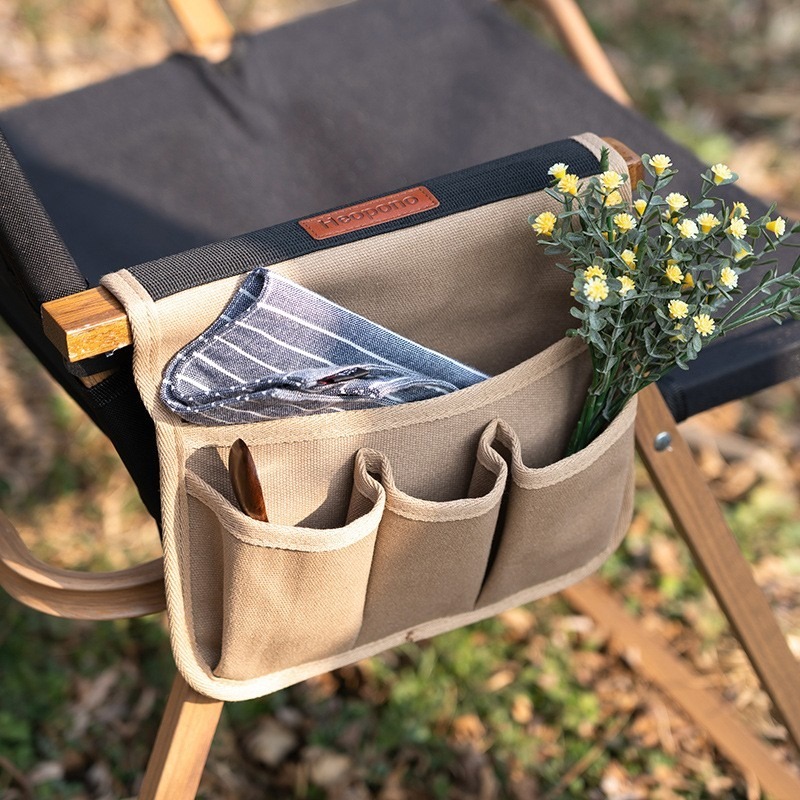 [河馬露露]台灣出貨 克米特椅側邊袋 扶手掛袋 多功能儲物袋 置物收納袋 露營椅側邊袋 戶外置物袋-細節圖8
