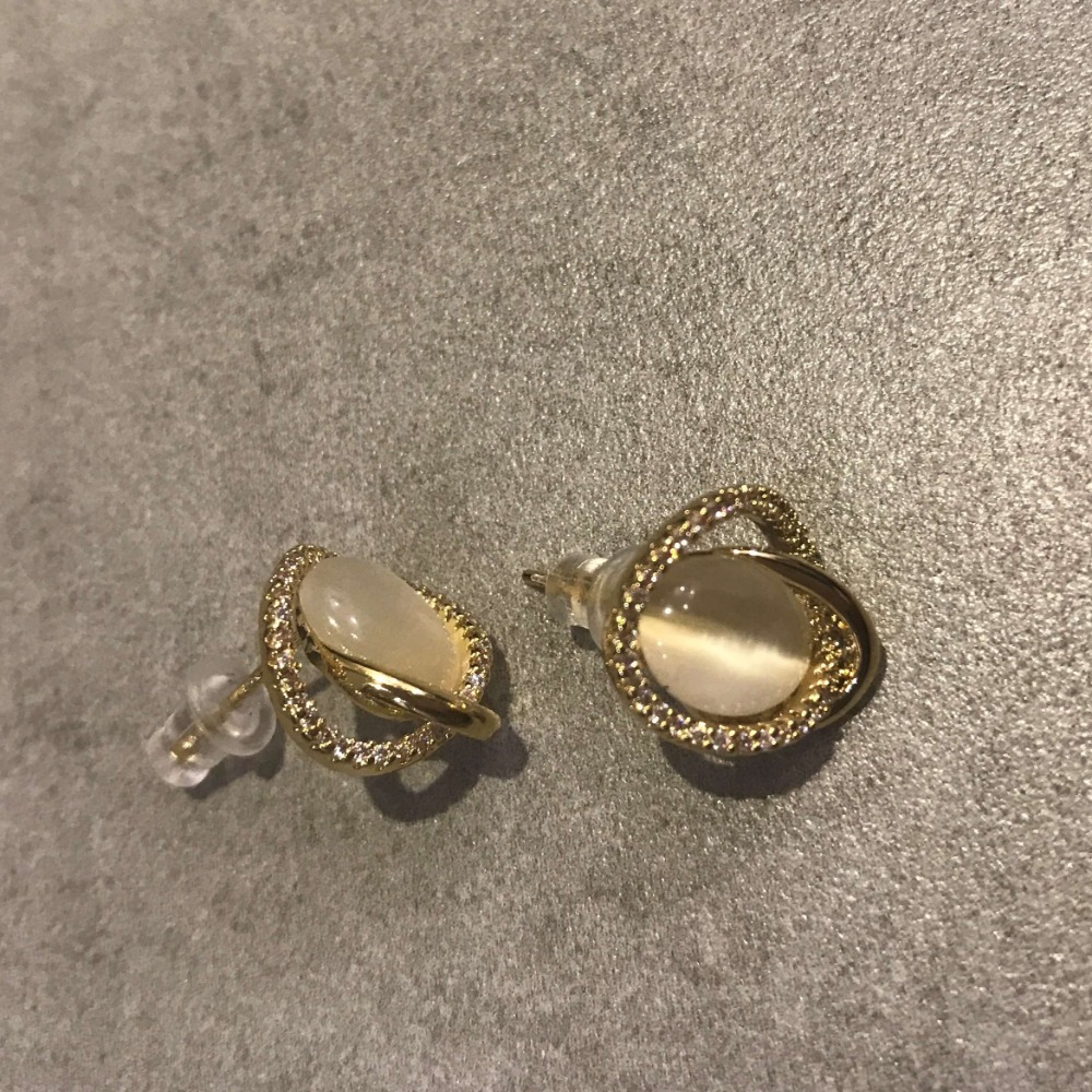 韓國純銀耳環/珍珠鑽戒指-細節圖6