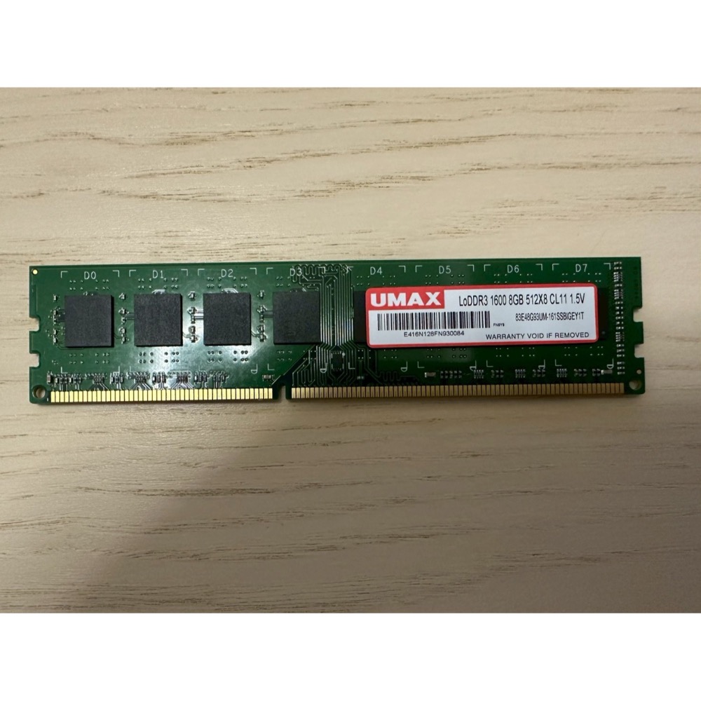 UMAX DDR3 1600 8GB 512X8 桌上型記憶體-細節圖2