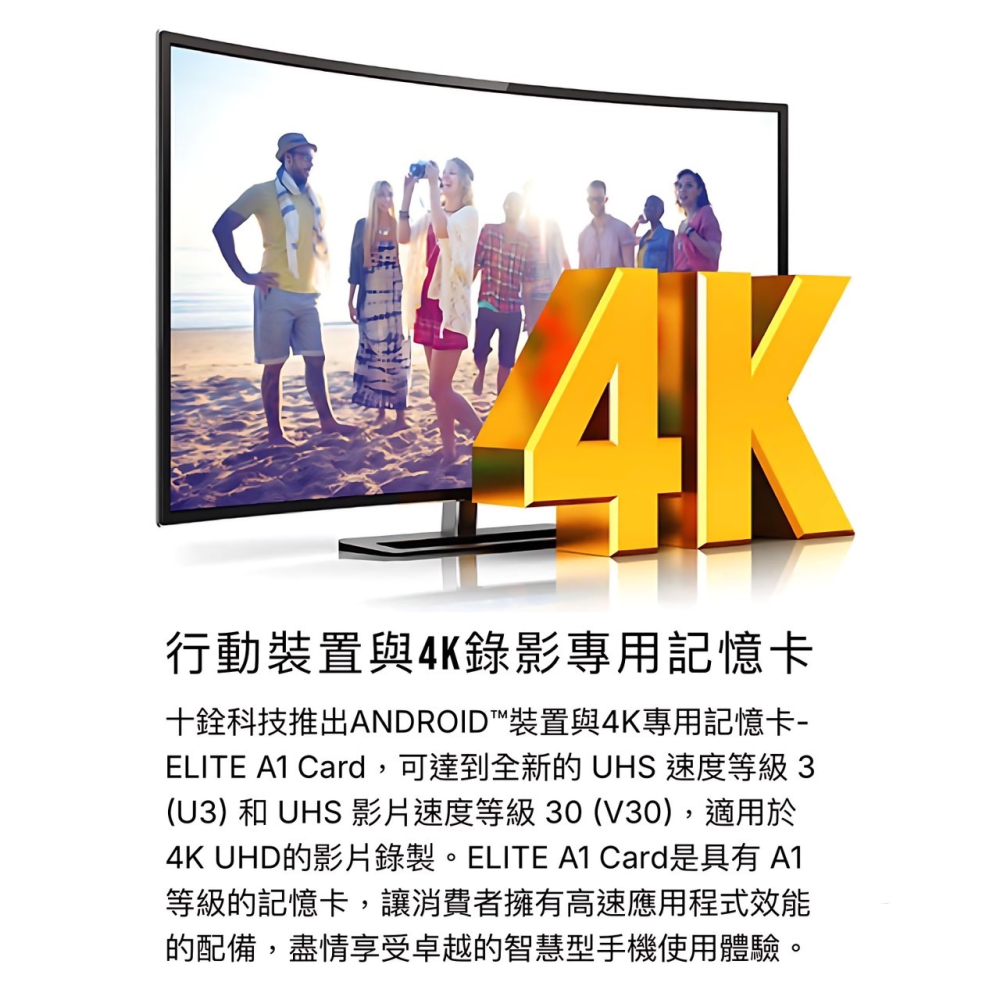 TEAM 十銓 Micro ELITE Micro SDXC A1 支援4K 記憶卡 監視器 行車記錄器 EA432-細節圖2