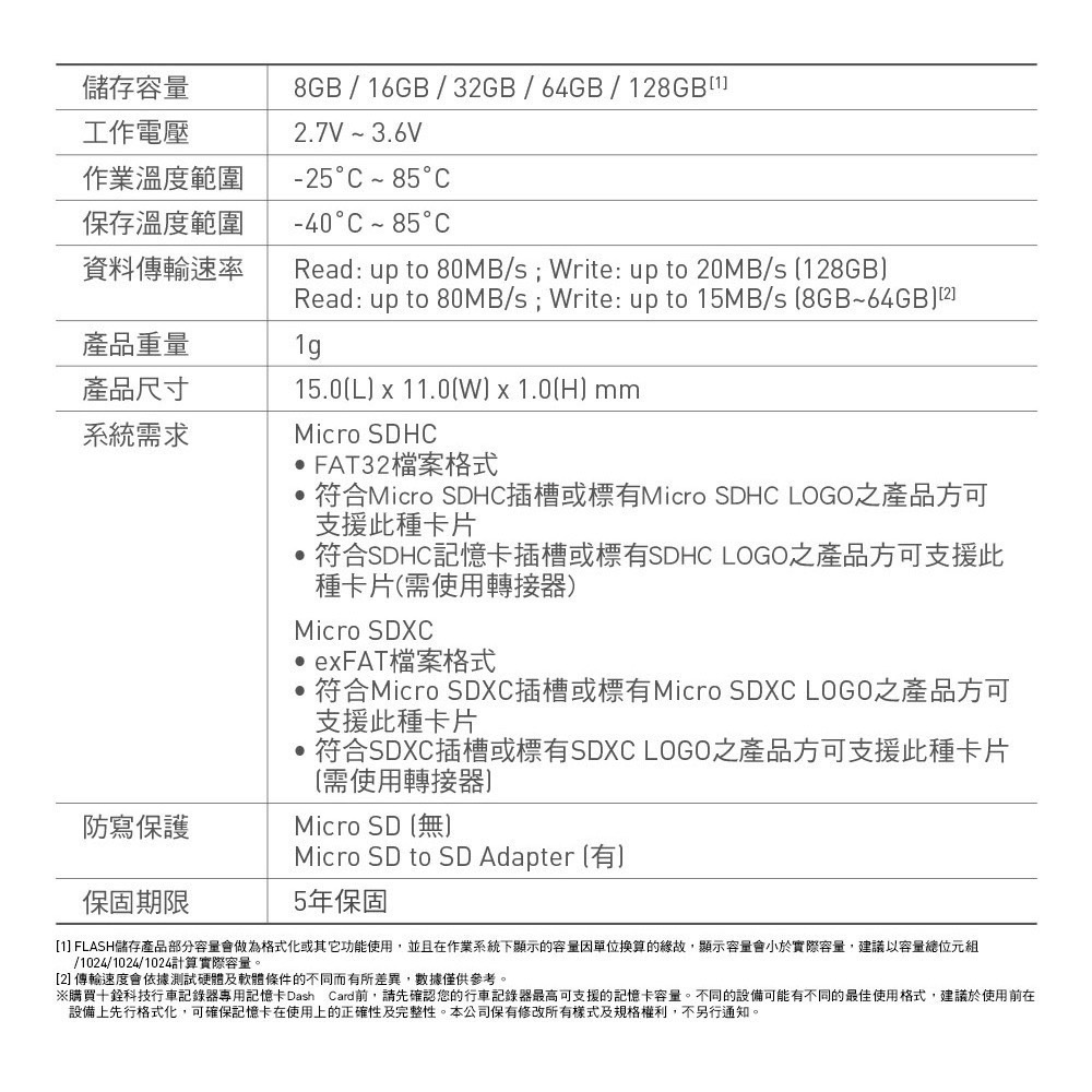 TEAM 十銓 行車紀錄器專用 Dash Card Micro SDXC UHS-I C10 記憶卡+轉卡 EA431-細節圖7