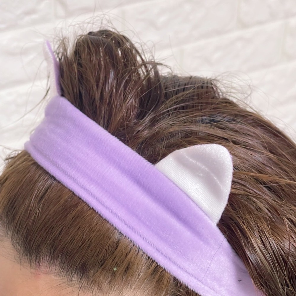 貓耳束髮帶 可愛貓咪耳朵髮帶 化妝面膜髮帶 貓耳髮帶 束髮帶 洗臉帶 貓咪 貓耳 髮帶 髮箍 可愛髮帶 EA521-細節圖5