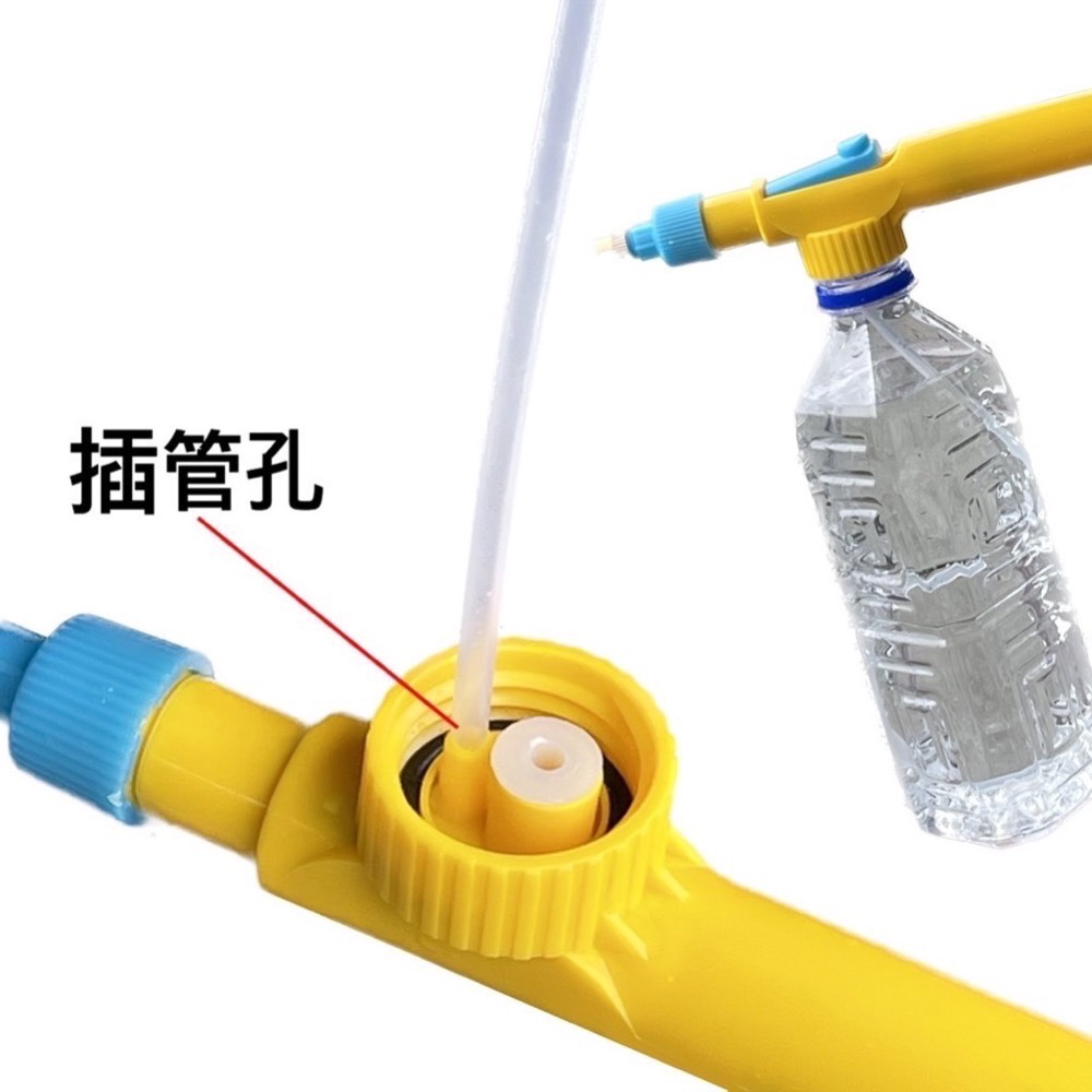 寶特瓶噴霧器 氣壓式噴霧器 水瓶噴頭 加壓噴頭 簡易式 灑水槍 澆花水槍 氣壓式噴頭 壓力噴霧器 園藝噴霧器 EA507-細節圖3
