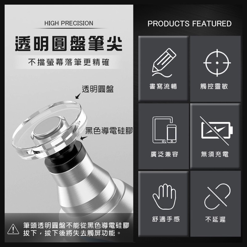 雙頭觸控筆 觸碰筆 平板觸控筆 繪圖筆 手寫筆 觸屏筆 原子筆 電容筆 簽字筆 iPad觸控筆 手機觸控筆 IA0010-細節圖3