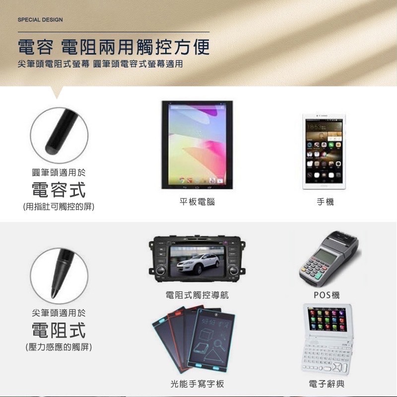 平板筆 觸控筆 電容筆 iPad觸控筆 電容/電阻兩用觸控筆 手機觸控筆 觸碰筆 平板觸控筆 繪圖筆 筆 IA0003-細節圖6