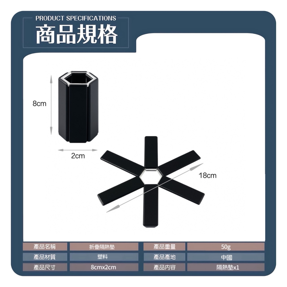 折疊花形隔熱墊 折疊隔熱墊 防燙墊 鍋墊 盤墊 餐桌墊 隔熱墊 可折收隔熱墊 隔熱防燙 創意隔熱墊 EA468-細節圖8
