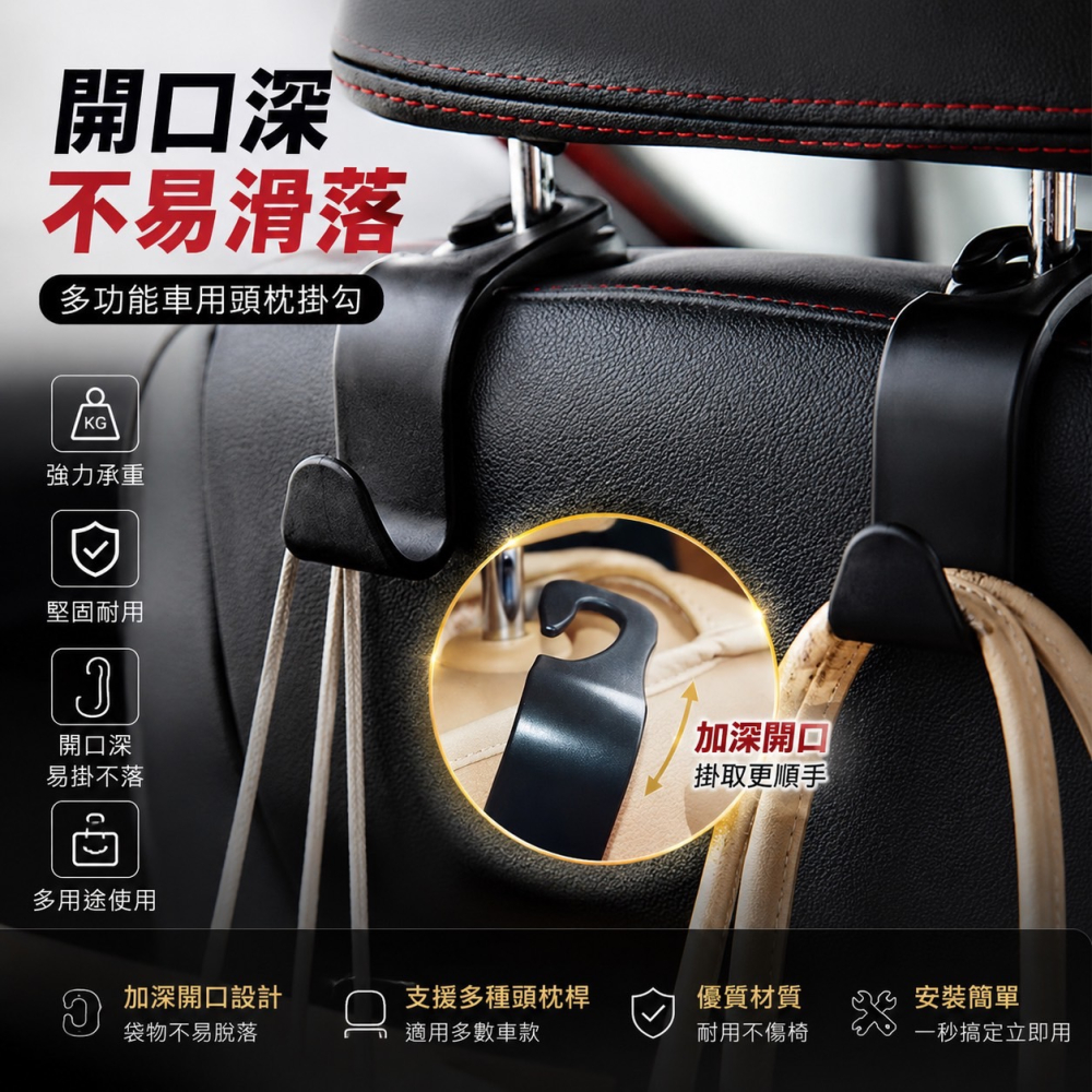汽車椅背掛鈎 椅背掛勾 汽車頭枕掛鉤 汽車收納 汽車掛鉤 創意車內車載掛鉤 汽車掛鉤 椅背掛鉤 汽車置物 EA703-細節圖4