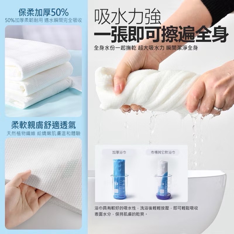 獨立包裝 一次性浴巾 拋棄式毛巾 加厚 洗臉巾 拋棄式浴巾 免洗浴巾 浴巾 毛巾 大毛巾 旅行浴巾 EA920-細節圖5