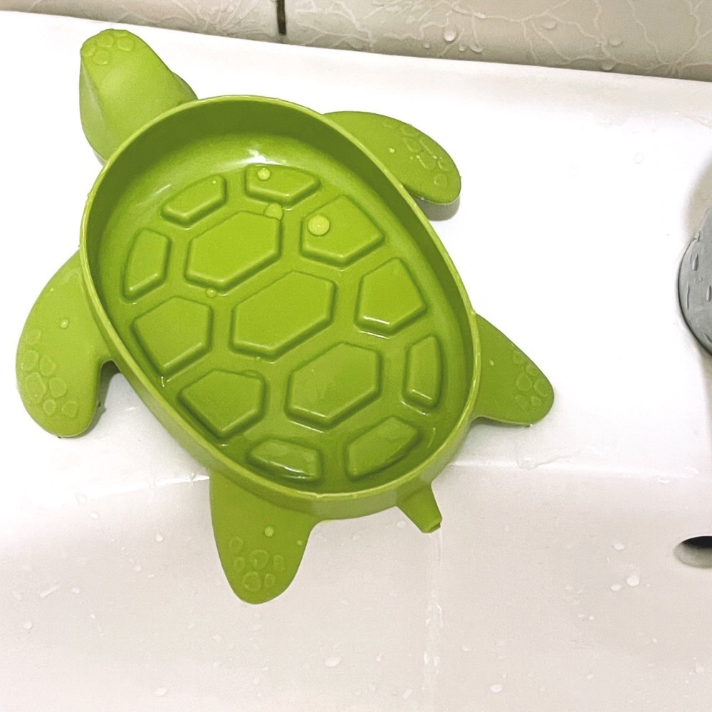 烏龜香皂盒 烏龜造型肥皂盒 菜瓜布架 皂架 瀝水盒 瀝水架 瀝水肥皂盒 肥皂置物架 肥皂架 香皂架 香皂 EA546-細節圖6