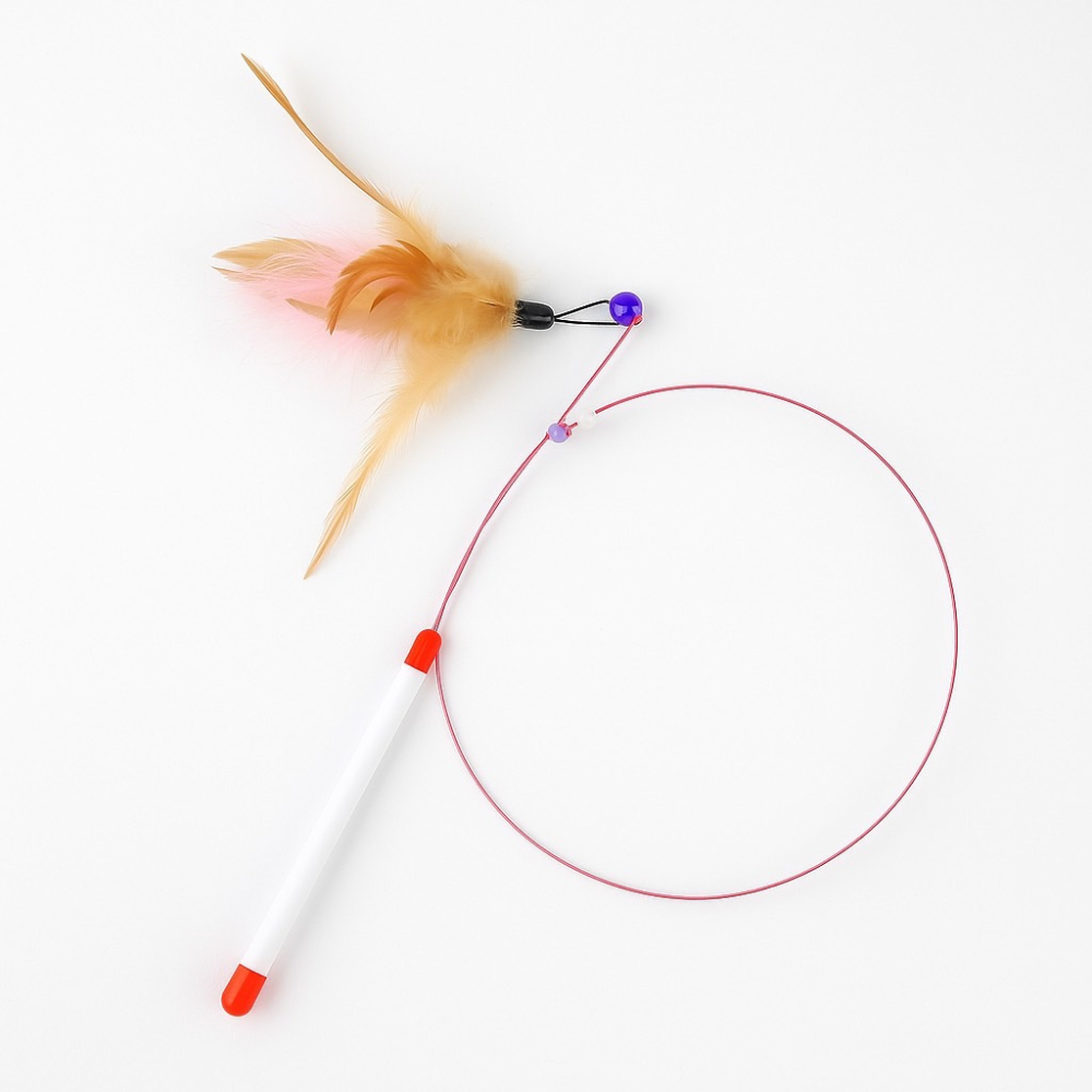 鈴鐺逗貓棒 釣竿逗貓棒 貓咪玩具 羽毛逗貓棒 逗貓 逗貓棒 貓玩具 貓咪用品 貓用品 逗貓玩具 貓 寵物玩具 EA931-細節圖9