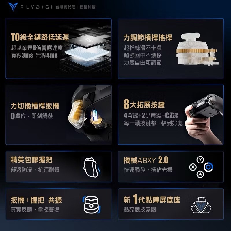 飛智 FLYDIGI 黑武士5 PRO 競技精英手把 遊戲手把 PC手把 電腦手把 switch 電競手把 EA1012-細節圖3